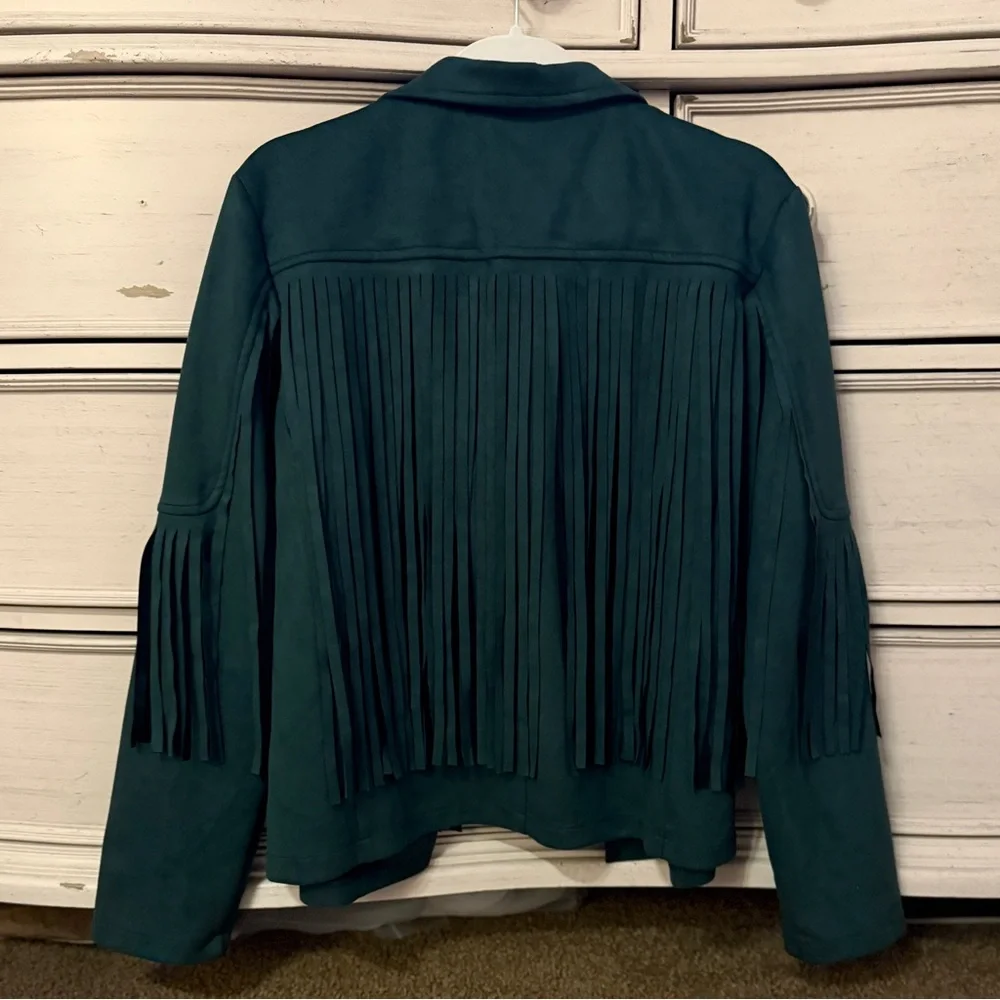 (SOLD) Haptics Boho Fringe Suede Jacket - Picture 2 of 7